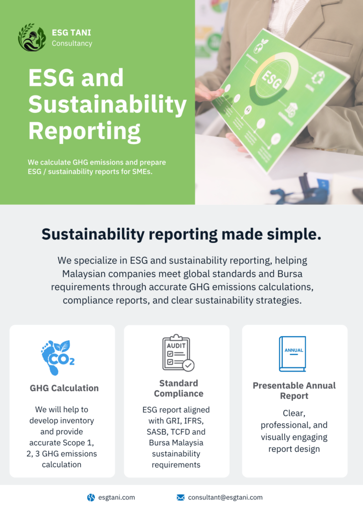 ESG sustainability report consultant malaysia