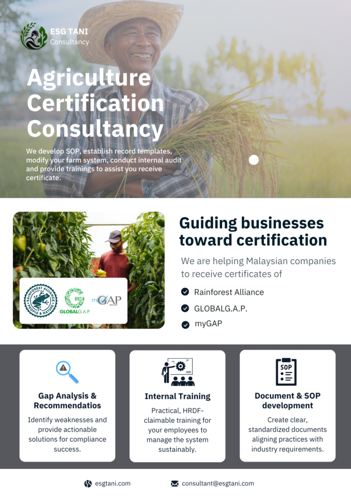 Sustainable agriculture consultant malaysia