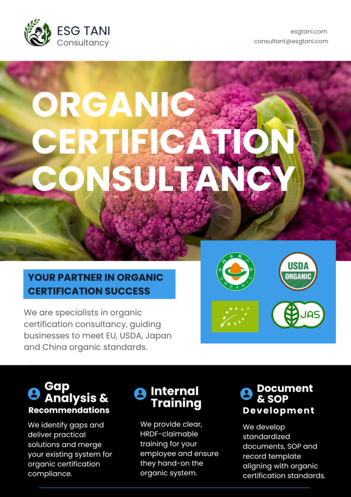Organic standard consultant malaysia